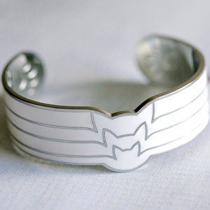 Band of Cats White Cuff Bracelet
